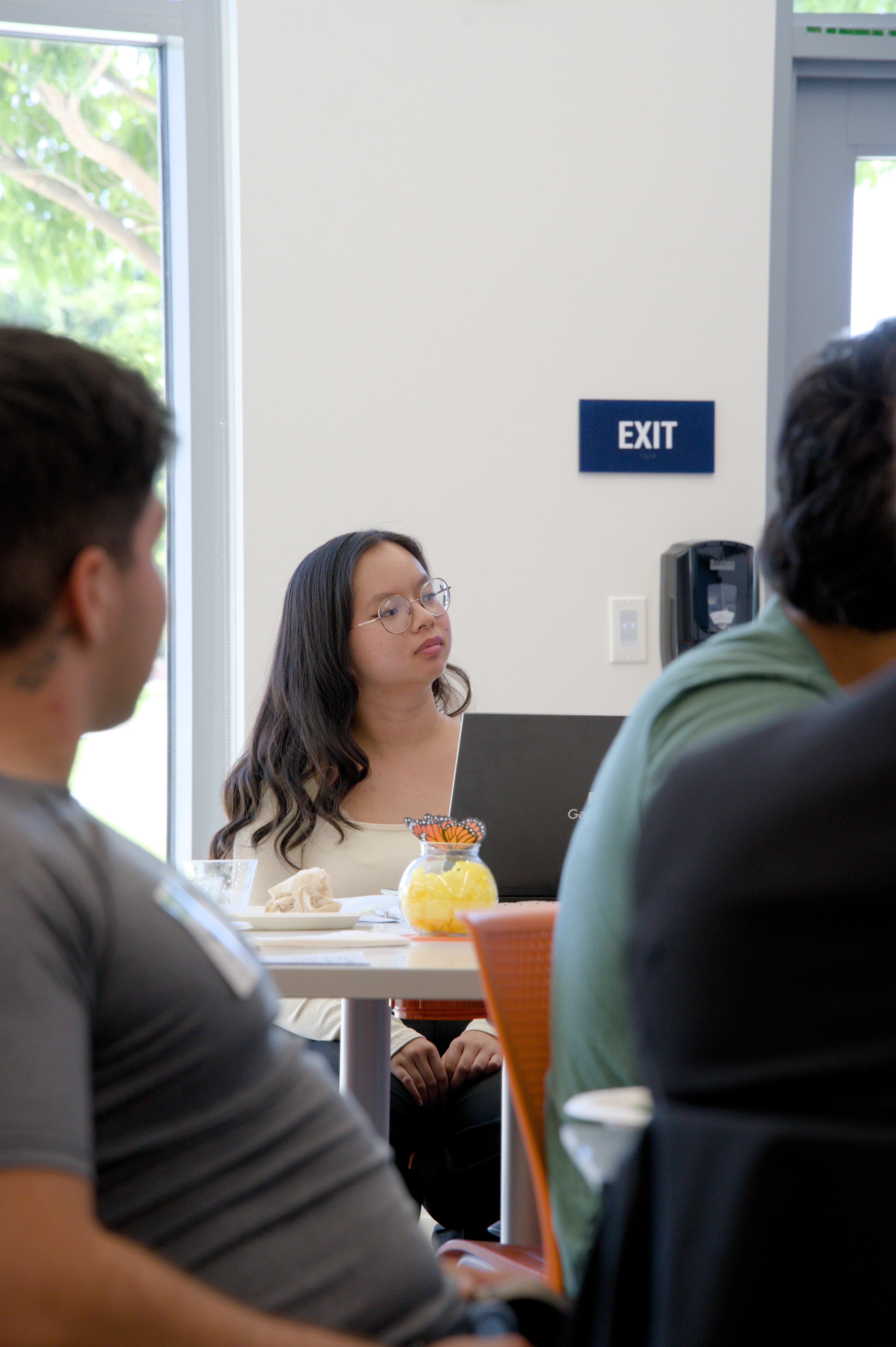 Students discussing ideas during an UndocuStartup session