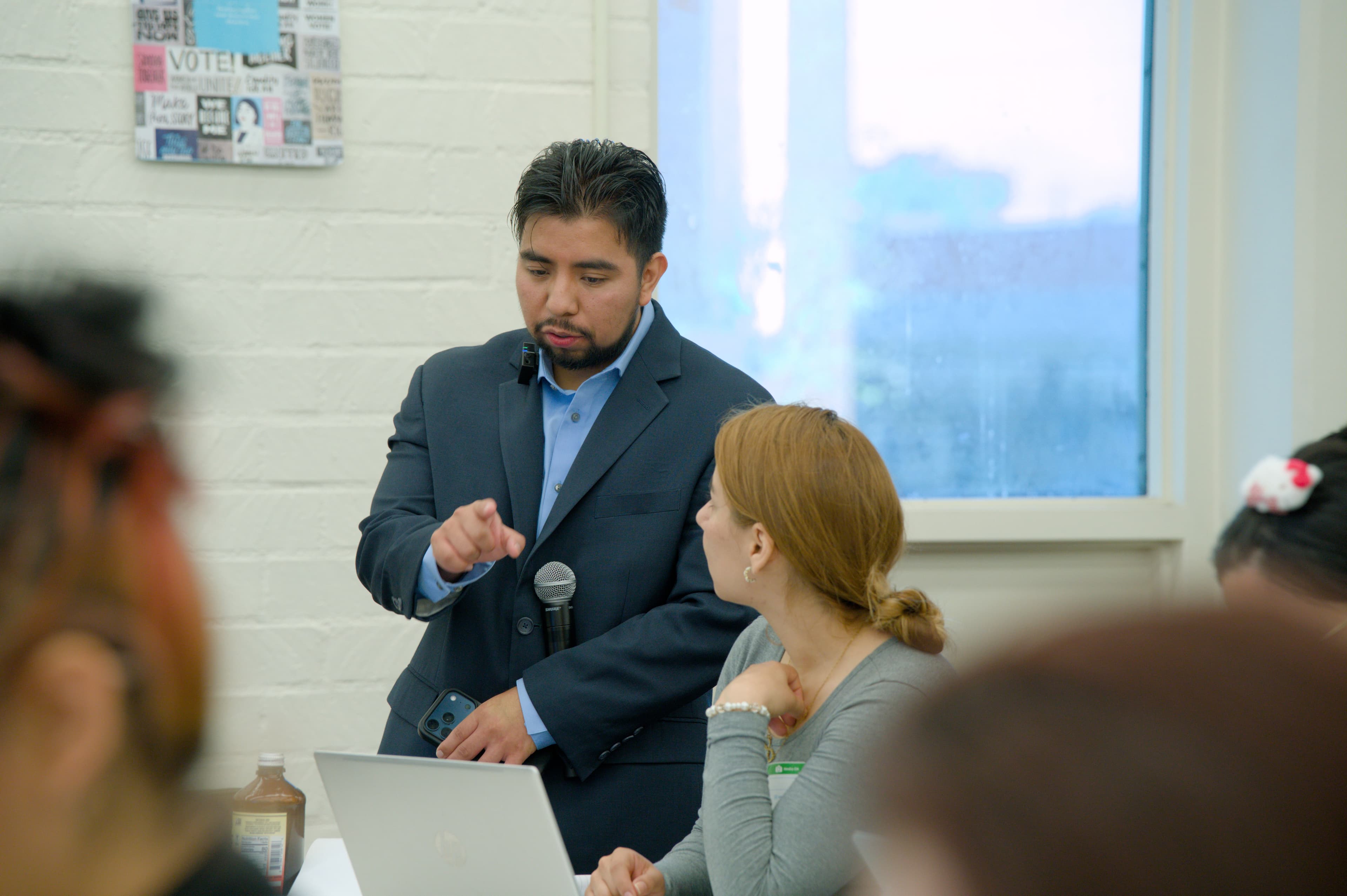 Students discussing ideas during an UndocuStartup workshop